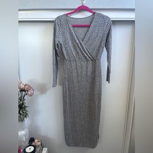 Stretchy curve hugging dress.